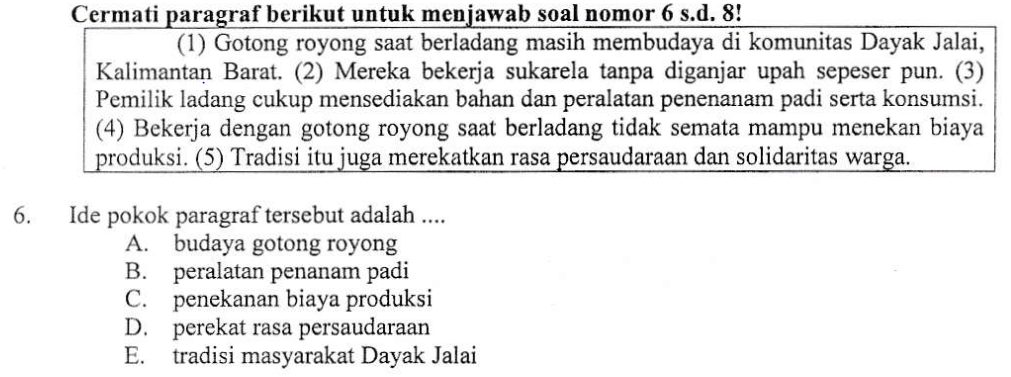Contoh Soal Gagasan Pokok Dan Gagasan Pendukung Kelas 4 - Gurunda