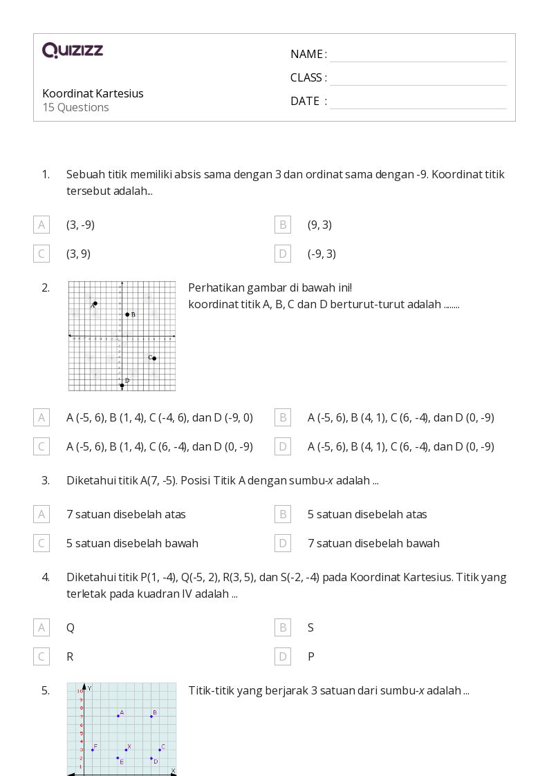 50 lembar kerja jarak antara dua garis sejajar untuk Kelas 9 di