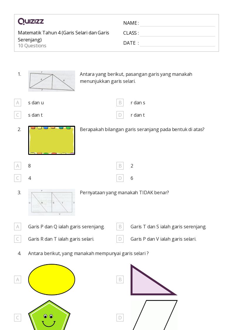 7 Rahasia Menguasai Contoh Soal Garis Sejajar Kelas 4 SD Agar Anak Makin Mahir Matematika