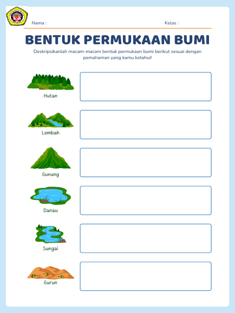5 Contoh Soal Mendeskripsikan Permukaan Bumi Kelas 4 dan Kunci Jawaban, Wajib Tahu Sebelum Ujian